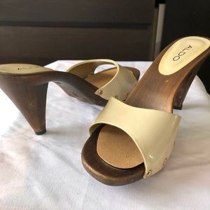 Aldo Wooden Slide Heels